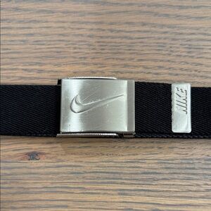 Nike Black Belt with Metallic Buckle